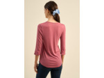 Tee-shirt col V et manches 3/4