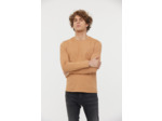 T-shirt basique col rond manches longues en coton bio avec print poirtine