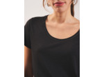 Tee-shirt col danseuse en coton modal