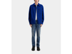 Blouson Type Surchemise Bleu En Laine Mélangée royal blue - dark navy