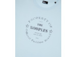 T-shirt manches courtes avec print devant baby blue