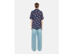 Chemise imprimée manches courtes navy-red