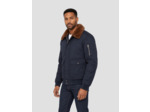 Blouson pilote avec col imitation fausse fourrure amovible