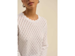 Pull ajouré détails festonnés