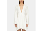 Robe Courte Blanche Jacquard Baroque white