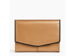 Grand portefeuille zippé Charlotte en cuir lisse métallisé