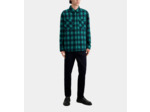 Surchemise à carreaux noirs et verts
