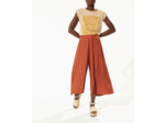 Pantalon large acajou
