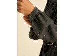 Robe courte boutonnée à manches longues