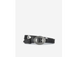 Ceinture fine cloutée en cuir noir black