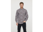 Chemise allover avec poche et broderie poitrine