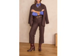 Pantalon cropped MELINA en laine à rayures