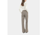 Pantalon Tailleur Ample À Carreaux Vichy ecru