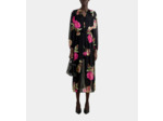Robe Longue A Motifs Imprimes pink black