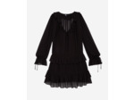 Robe courte manche longue a volant black stone