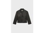 Blouson droit et large en cuir - ROSALYNE