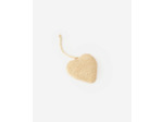 Bijou de sac cœur en raphia écru ecru