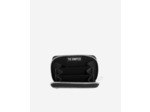 Porte-monnaie en canvas et cuir grainé noir black