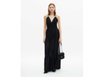 Robe plissee a lacage black
