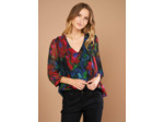 Blouse imprimé encolure V