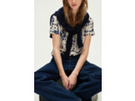 T-shirt V imprimé en coton - GAVINA