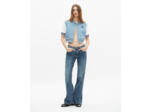 Blouson teddy manches courtes en denim
