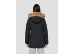 Parka à capuche bordée de fausse fourrure