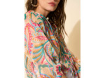Blouse imprimée à volants