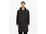 Parka à traitement déperlant type trench à capuche noire black