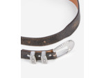 Ceinture fine en cuir marron brown