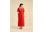 Robe longue fluide à volant