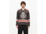 Sweat manches longues avec print devant black washed