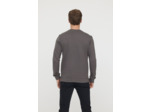 Sweat basique en coton bio gratté et print poitrine