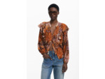 Blouse À Manches Longues En Tissu – Femme