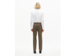 Pantalon de costume droit à rayures marron brown