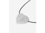 Collier pendentif cœur avec strass argenté silver