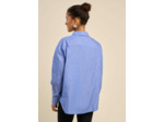 Chemise oversize à rayures bleues et blanches