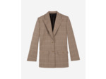 Veste de costume simple croisure 2 boutons beige-brown