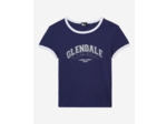 T-Shirt Manches Courtes Avec Print City washed navy
