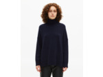 Pull col montant en cachemire marine bleu