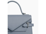 Sac à main double rabat moyen modèle Emilie en cuir signature T