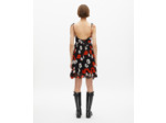 Robe courte imprimé fleuri noire black