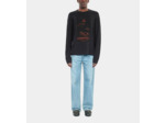 Sweatshirt Avec Sérigraphie Noir black washed