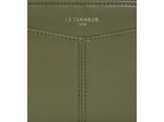 Porte monnaie zippé avec porte cartes amovible Charlotte en cuir lisse