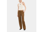 Pantalon Tailleur Ample Marron kaki