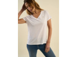 Tee-shirt col V en coton