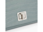 Petit sac bandoulière Eva en cuir embossé croco