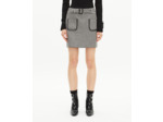 Jupe courte en pied de poule noire et blanche black white