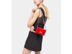 Pochette En Cuir Glossy Taille M red