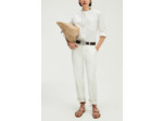 Pantalon droit en coton et lin - LUTIE